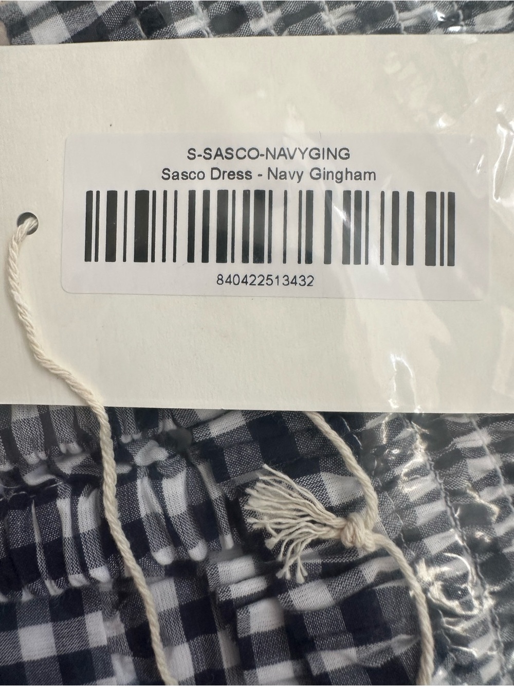NEW Marea by Liz Joy Sasco dress.
Navy Gingham. S. NWT - Picture 6 of 6